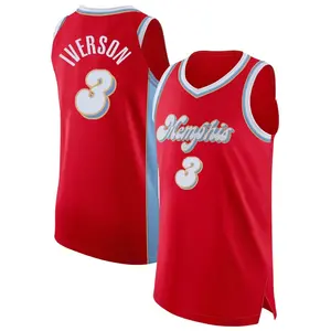 Memphis Grizzlies Authentic Red Allen Iverson 2024/25 City Edition Jersey - Men's