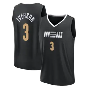 Memphis Grizzlies Fast Break Black Allen Iverson 2023/24 City Edition Jersey - Youth