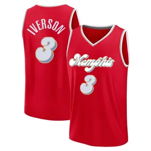 Memphis Grizzlies Fast Break Red Allen Iverson Fanatics 2024/25 City Edition Jersey - Men's