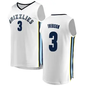 Memphis Grizzlies Fast Break White Allen Iverson Jersey - Association Edition - Youth